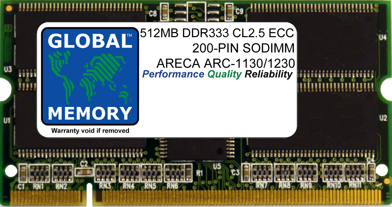 512MB DDR 333MHz PC2700 200-PIN ECC SODIMM MEMORY RAM FOR ARECA RAID ADAPTERS ARC-1130ML / ARC-1230ML 512MB DDR 333MHz PC2700 200-PIN ECC SODIMM MEMORY RAM FOR ARECA RAID ADAPTERS ARC-1130ML / ARC-1230ML